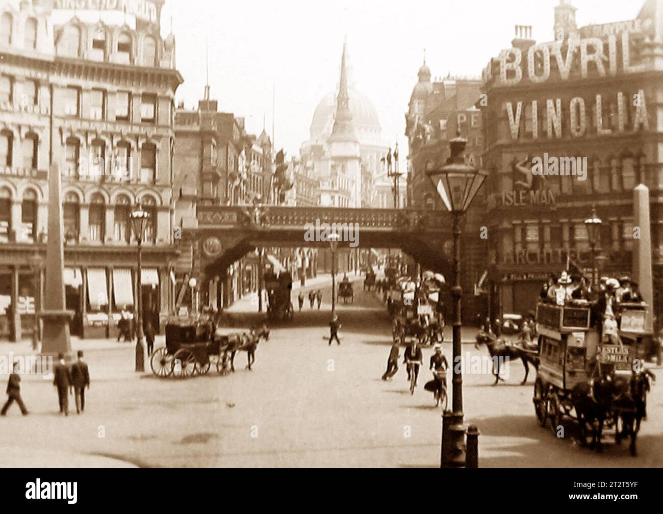 Ludgate Circus, Londra, PERIODO VITTORIANO Foto Stock