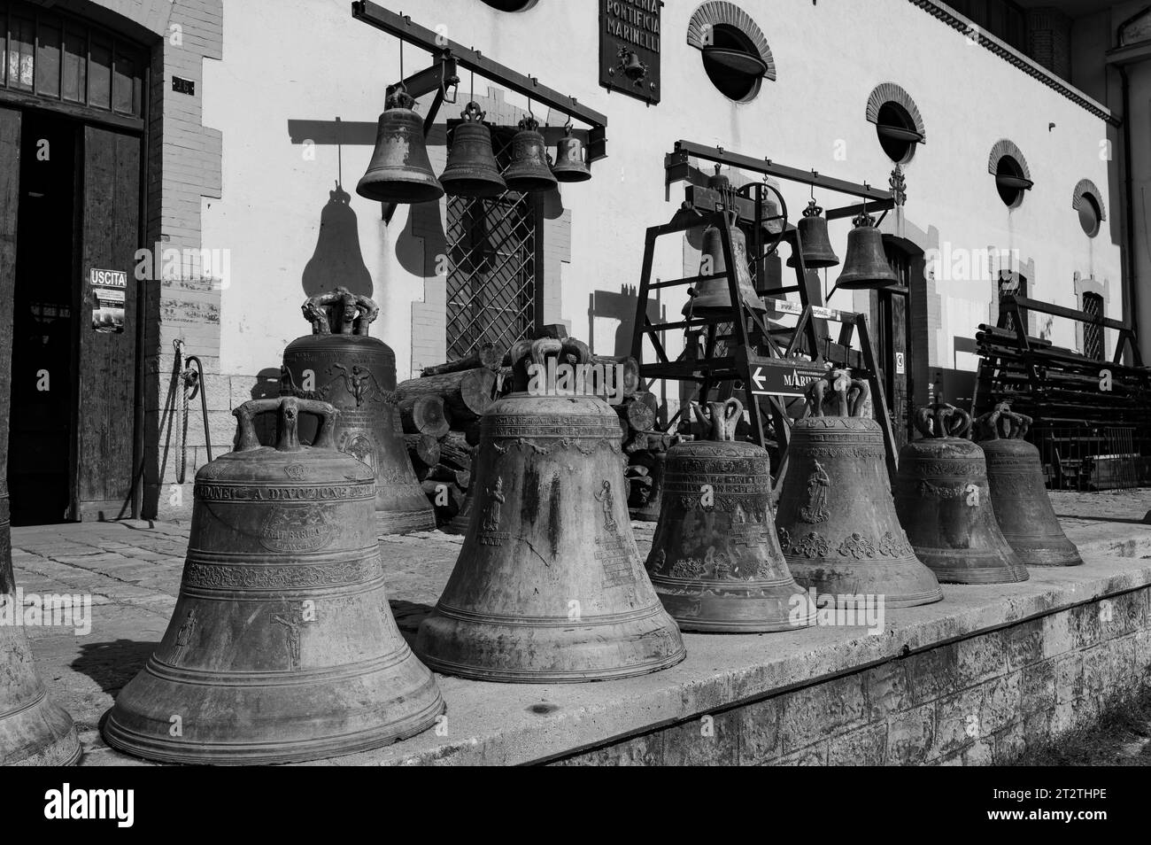 La Pontificia Fonderia Campana Marinelli è un'azienda metallurgica italiana a conduzione familiare, con sede ad Agnone, specializzata nella fusione delle campane. Foto Stock