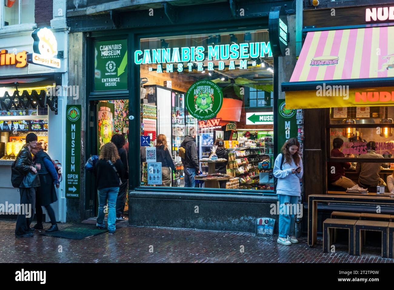 Il Museo Cannabis di Damstraat, Amsterdam. Foto Stock