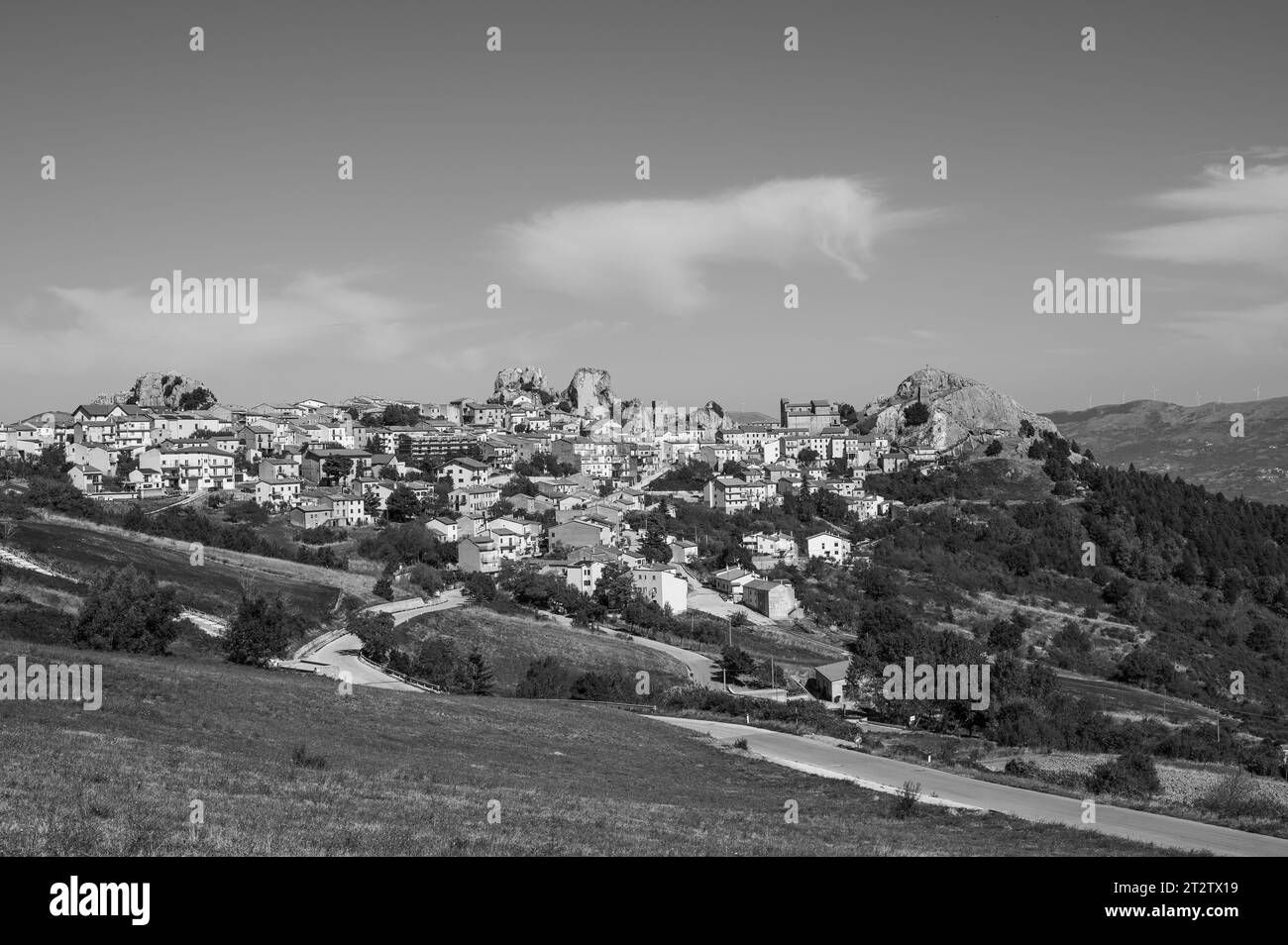 È una città italiana di 732 abitanti nella provincia di Isernia in Molise, famosa per il Santuario sannita. Foto Stock
