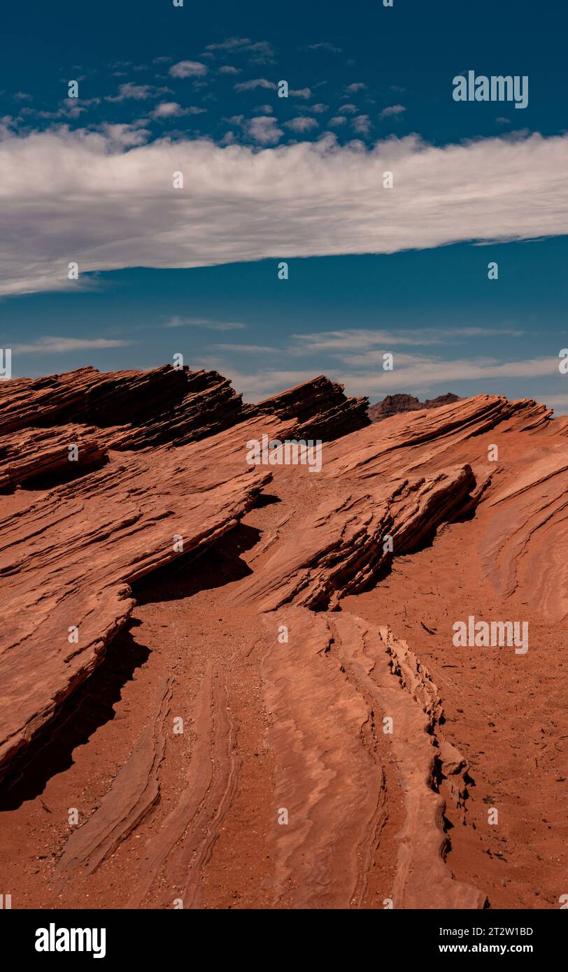 Formazioni di dune paleo dell'arenaria Navajo, Utah Foto Stock