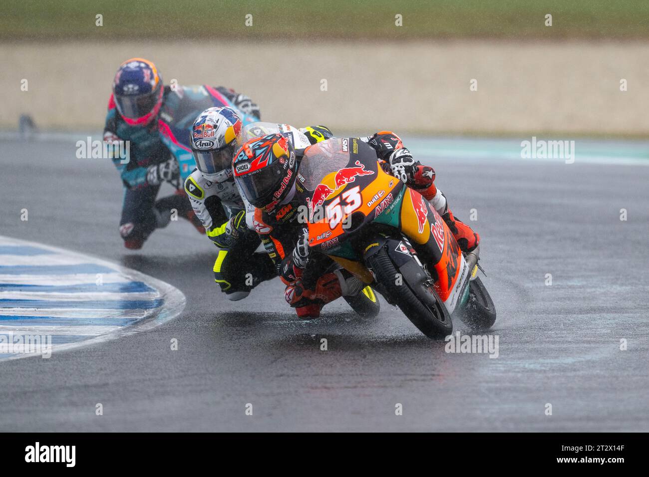 Melbourne, Australia. 22 ottobre 2023. Deniz una volta durante il MotoGP3 Guru di Gryfyn Australian Motorcycle Grand Prix a Philip Island, Australia, il 22 ottobre 2023. Foto di Richard Nicholson. Solo per uso editoriale, licenza necessaria per uso commerciale. Nessun utilizzo in scommesse, giochi o pubblicazioni di un singolo club/campionato/giocatore. Credito: UK Sports Pics Ltd/Alamy Live News Foto Stock