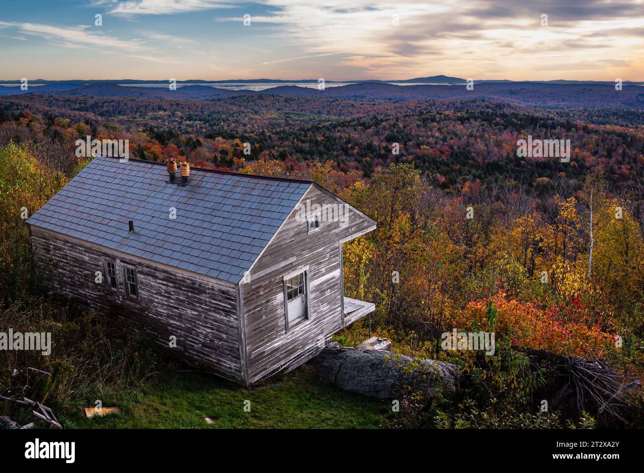 Cabin Hogback Mountain Regali   Wilmington, Vermont, USA Foto Stock