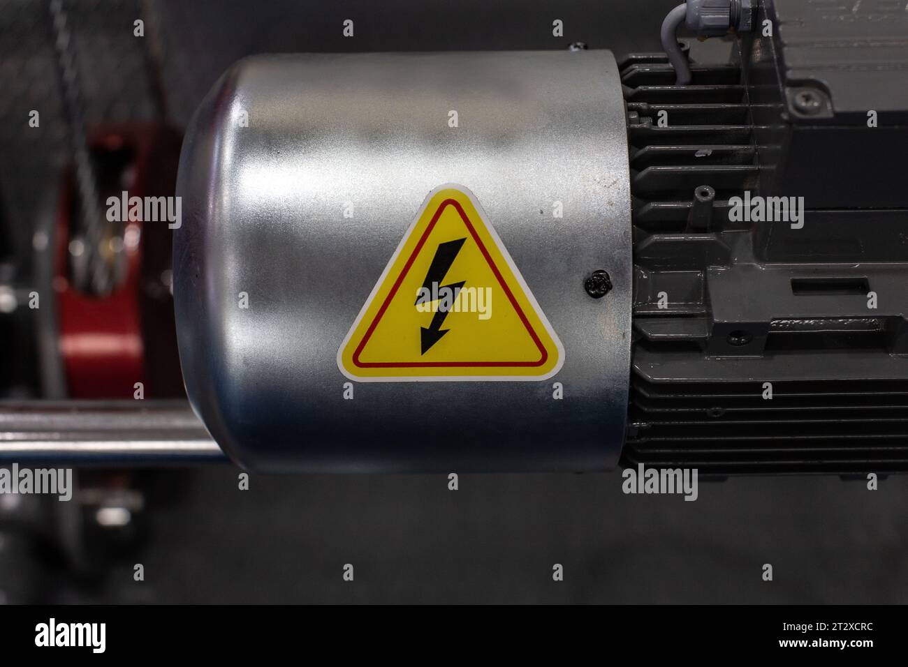 Argomenti relativi alla sicurezza energetica - segnale ad alta tensione Foto Stock