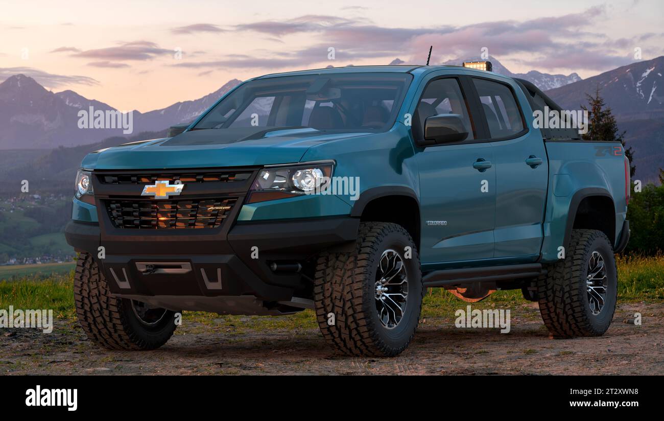 La Chevrolet Colorado funzionerà bene come un'auto per strade non asfaltate Foto Stock