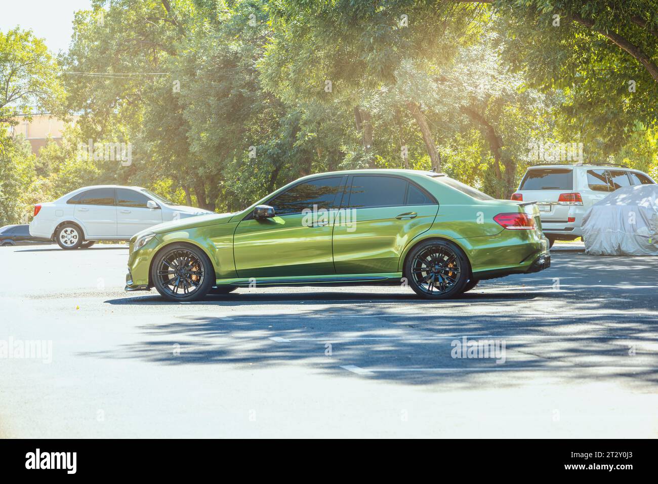 Bellissima auto di lusso di un marchio famoso. Foto Stock