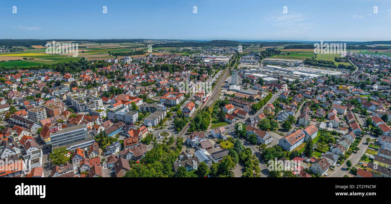Vista aerea della città termale di Bad Saulgau nell'alta Svevia Foto Stock