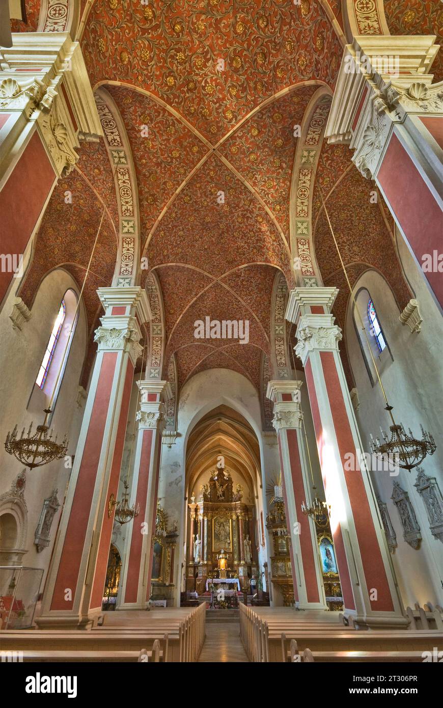 Interno della chiesa della Santissima Trinità a Opole, Opolskie, Polonia Foto Stock