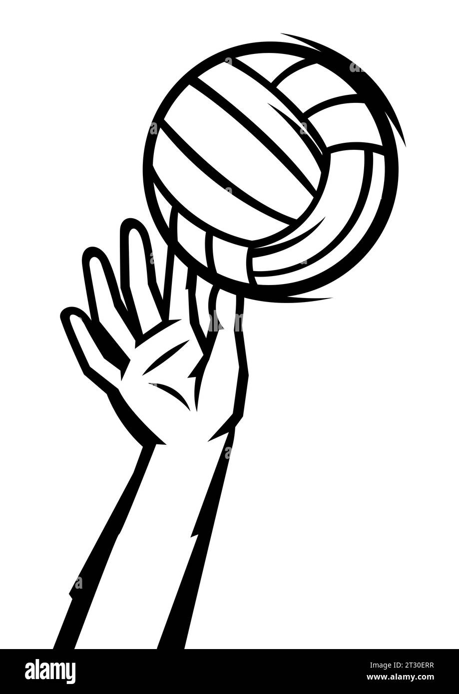Illustrazione del pallavolo. Oggetto o simbolo della squadra sportiva. Illustrazione Vettoriale