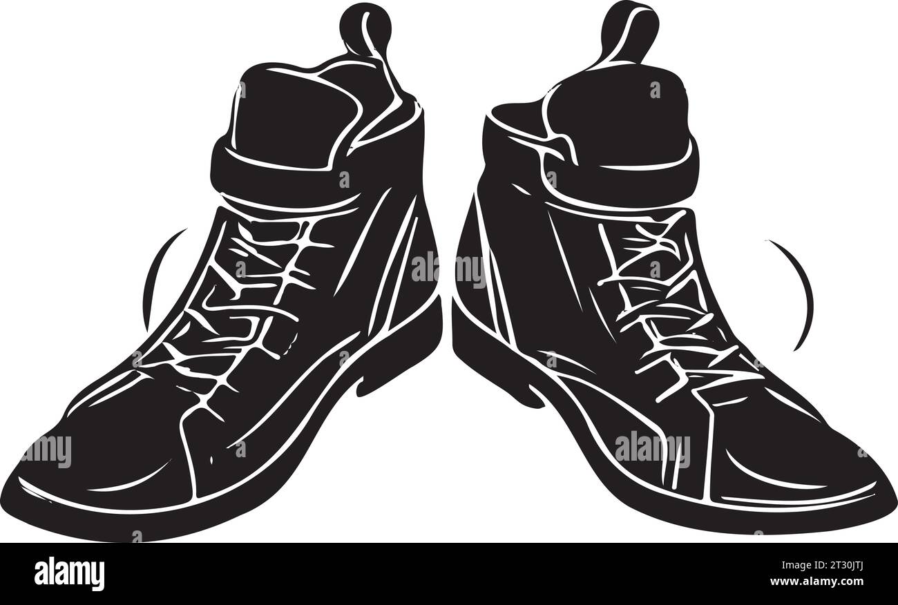 Paio di scarpe con logo Vector Illustrazione Vettoriale