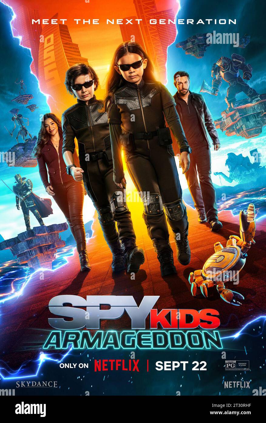 Spy Kids Armageddon poster Connor Esterson & Everly Carganilla Foto Stock