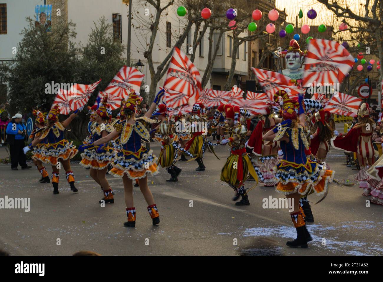 Carnevale invernale nella città di Manchego Foto Stock