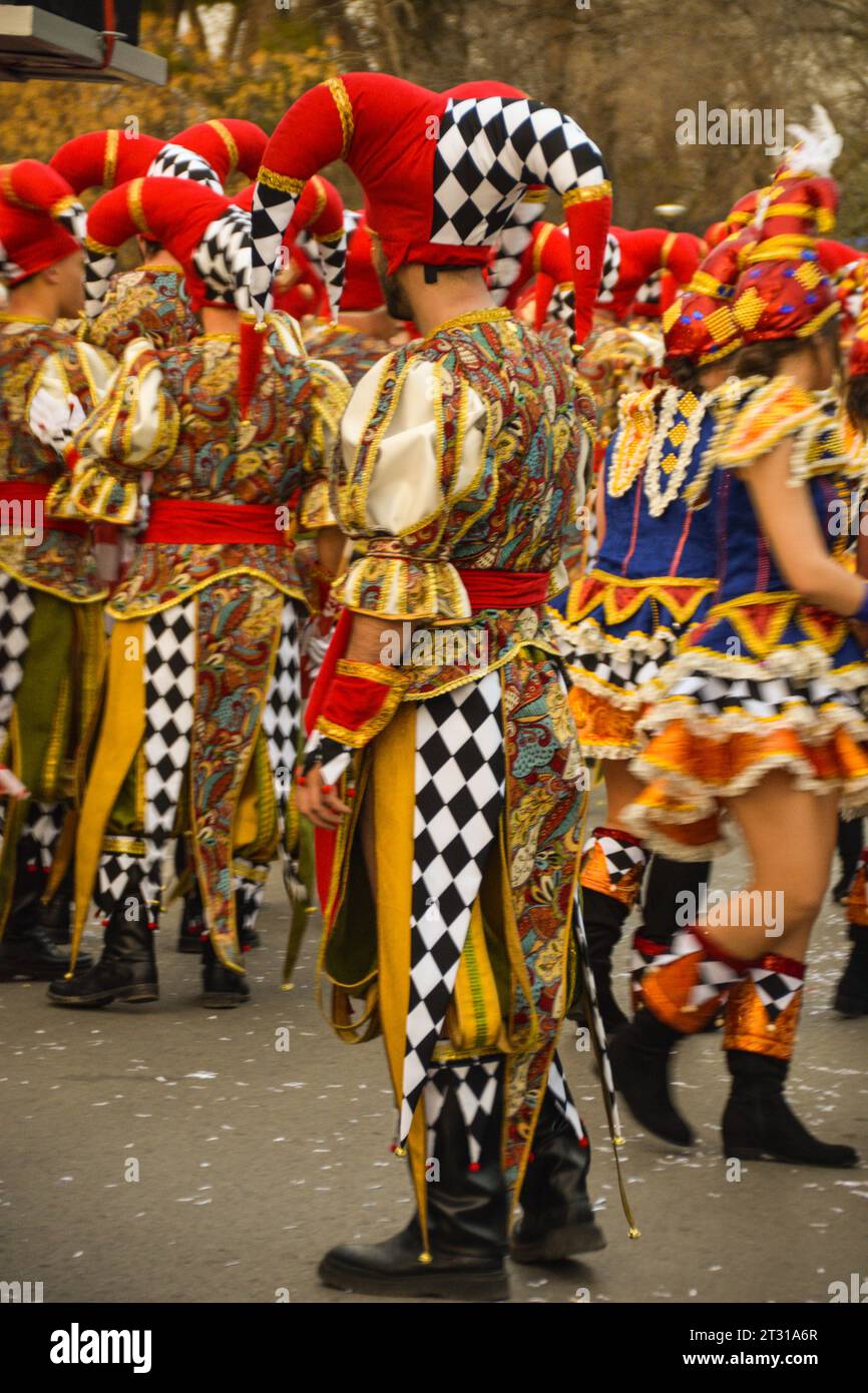 Carnevale invernale nella città di Manchego Foto Stock