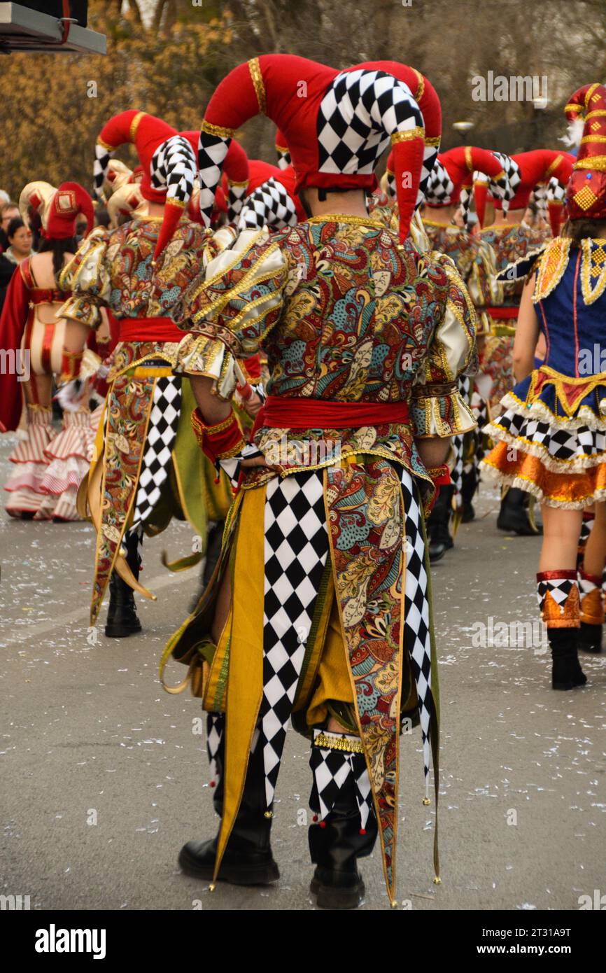Carnevale invernale nella città di Manchego Foto Stock