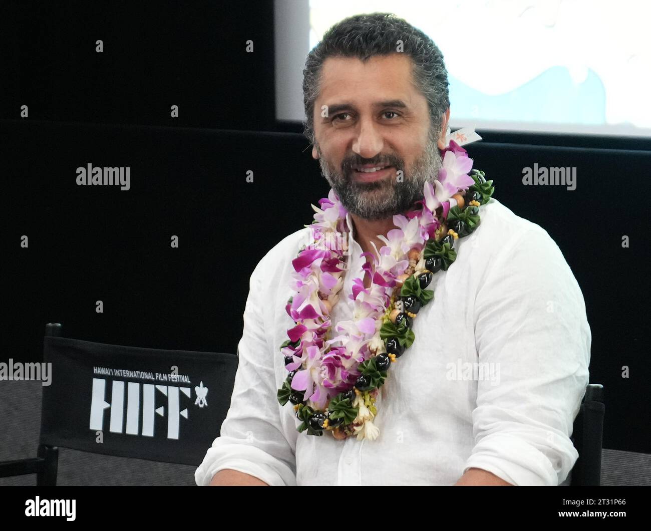 Los Angeles, USA. 21 ottobre 2023. Cliff Curtis al 43° Annual Hawaii International Film Festival - PASIFIKA RUOLI: IN CONVERSAZIONE CON CLIFF CURTIS tenuto presso l'ACM Student Production Center presso l'Università di Hawai'i-West o'ahu a Kapolei, HI sabato 21 ottobre 2023. (Foto di Sthanlee B. Mirador/Sipa USA) credito: SIPA USA/Alamy Live News Foto Stock