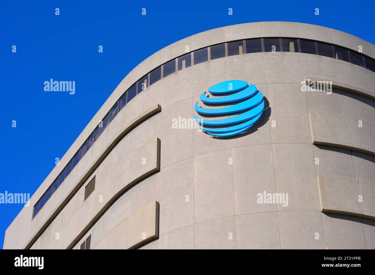 Sede centrale AT&T nel centro di San Jose, CALIFORNIA Foto Stock