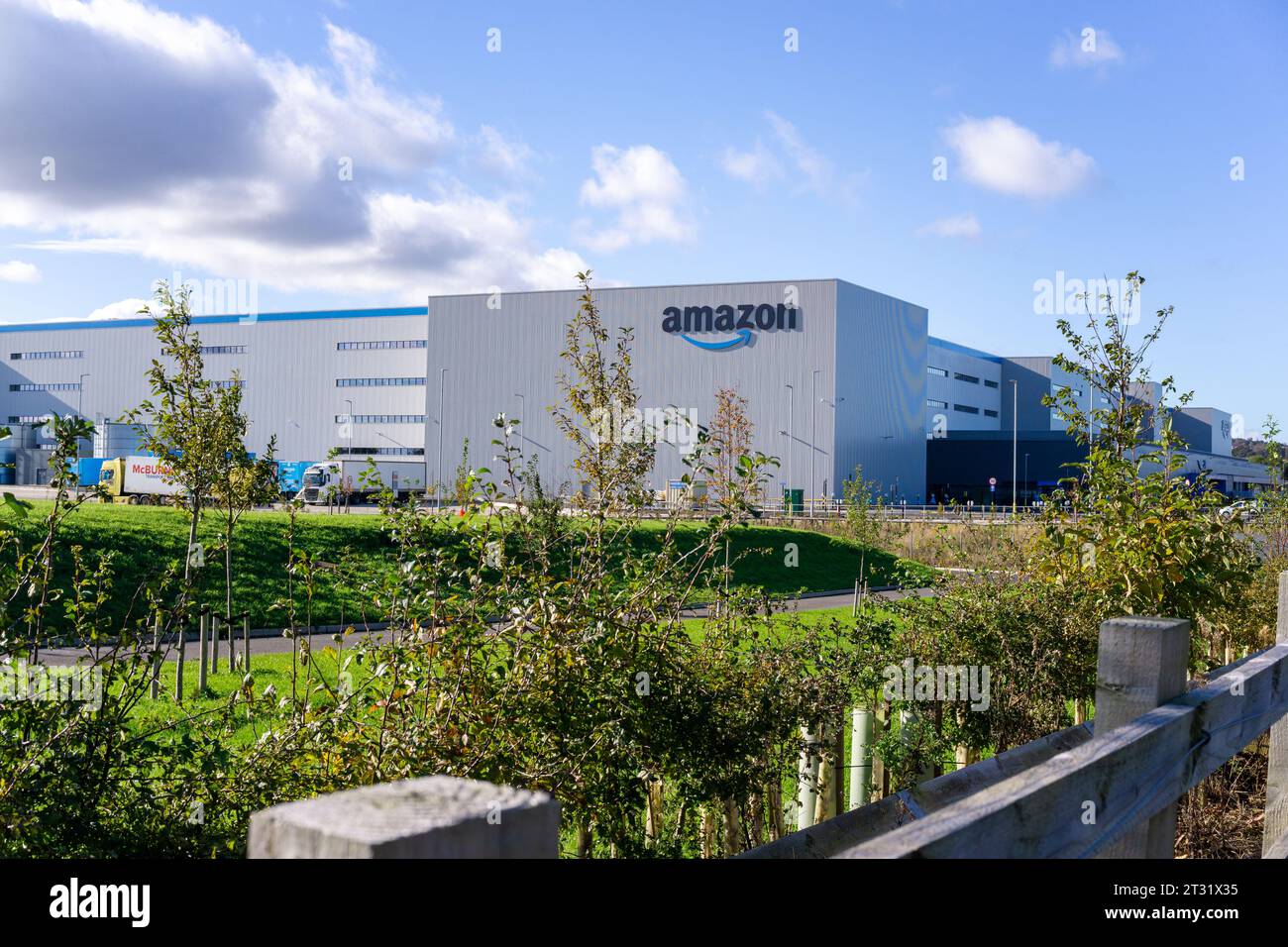 Magazzino o centro di evasione ordini Amazon NCL1 a Follingsby, Gateshead, Regno Unito Foto Stock