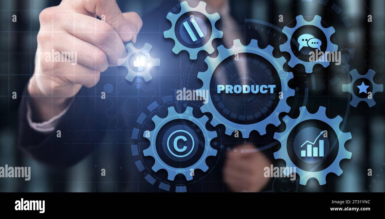 Concetto commerciale di vendita del prodotto. Supporti misti. Foto Stock