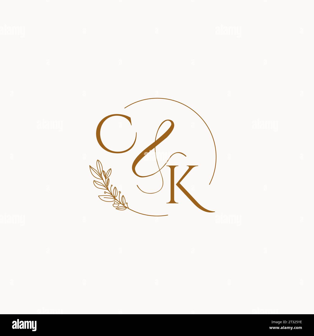 Idee di design logo monogramma iniziale CK Illustrazione Vettoriale