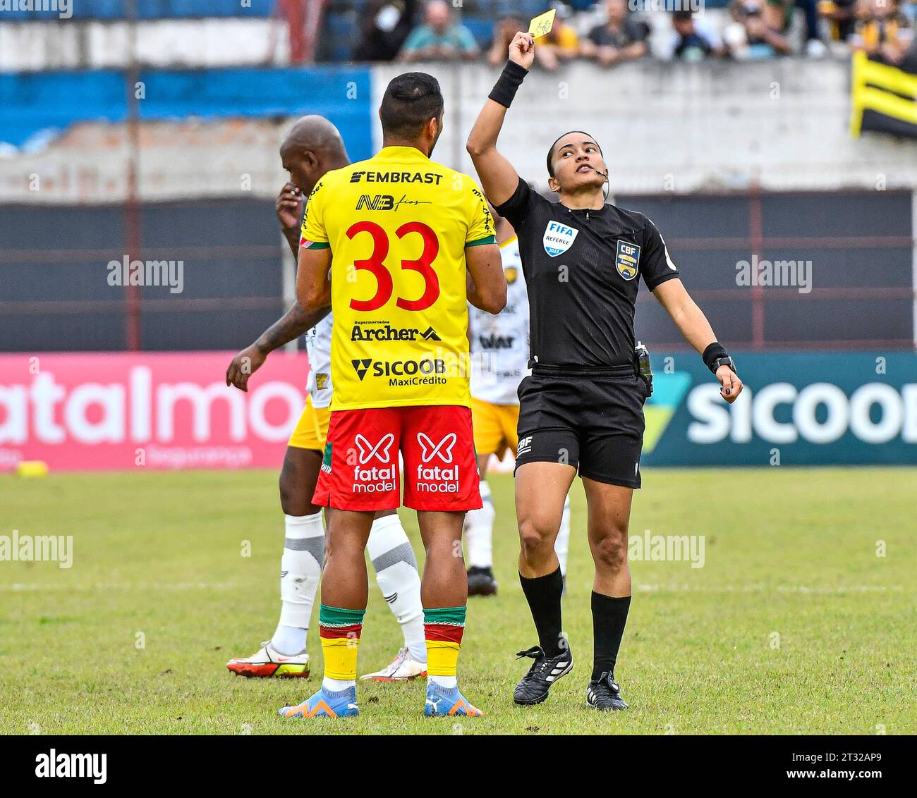 Brusco, Brasile. 22 ottobre 2023. Oggi il campione della serie C sarà conosciuto, nella prima partita della finale a Manaus, Amazonas x Brusque pareggiò senza reti e oggi decisero il campionato allo Stadio Augusto Bauer di Brusque. Crediti: Fábio Monteiro/FotoArena/Alamy Live News Foto Stock