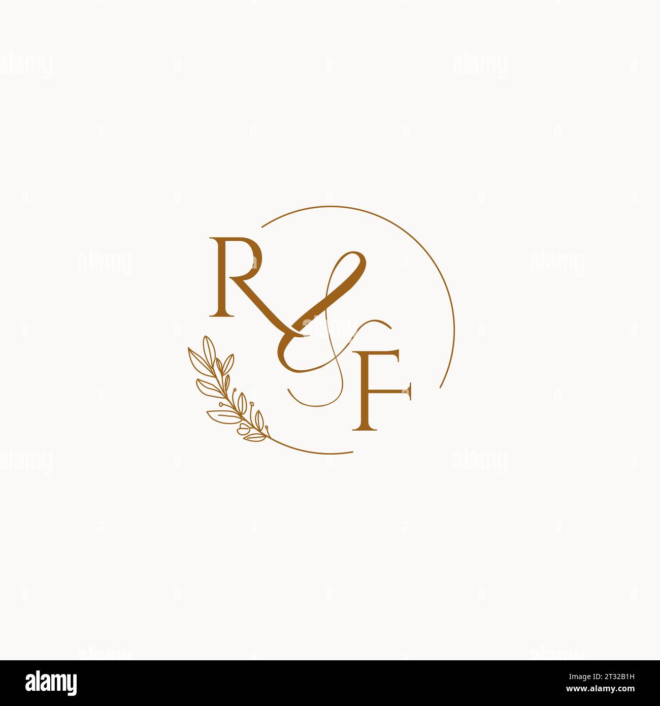 Idee di progettazione del logo del monogramma iniziale RF Illustrazione Vettoriale