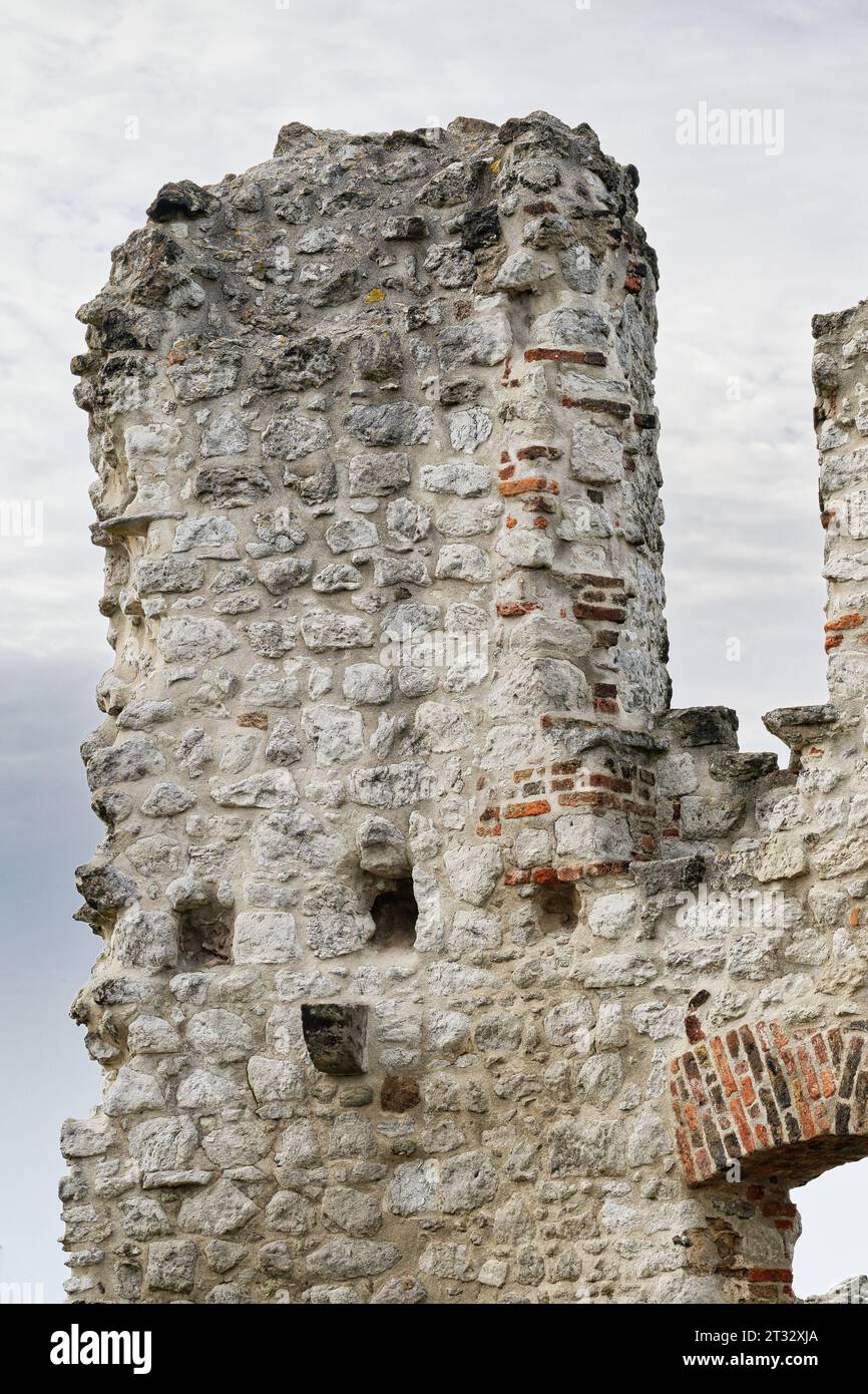 rovine medievali storiche del castello di drachenfels, una delle prime destinazioni turistiche della germania Foto Stock