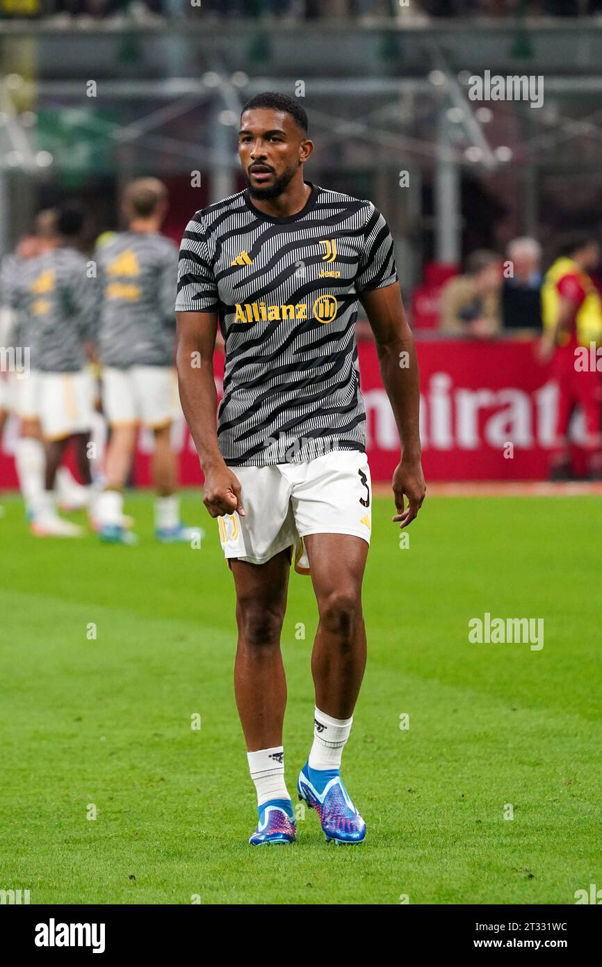 Milano, Italie. 22 ottobre 2023. Bremer durante il campionato italiano di serie A partita tra AC Milan e Juventus FC il 22 ottobre 2023 allo stadio San Siro di Milano, Italia - foto Morgese-Rossini/DPPI Credit: DPPI Media/Alamy Live News Foto Stock