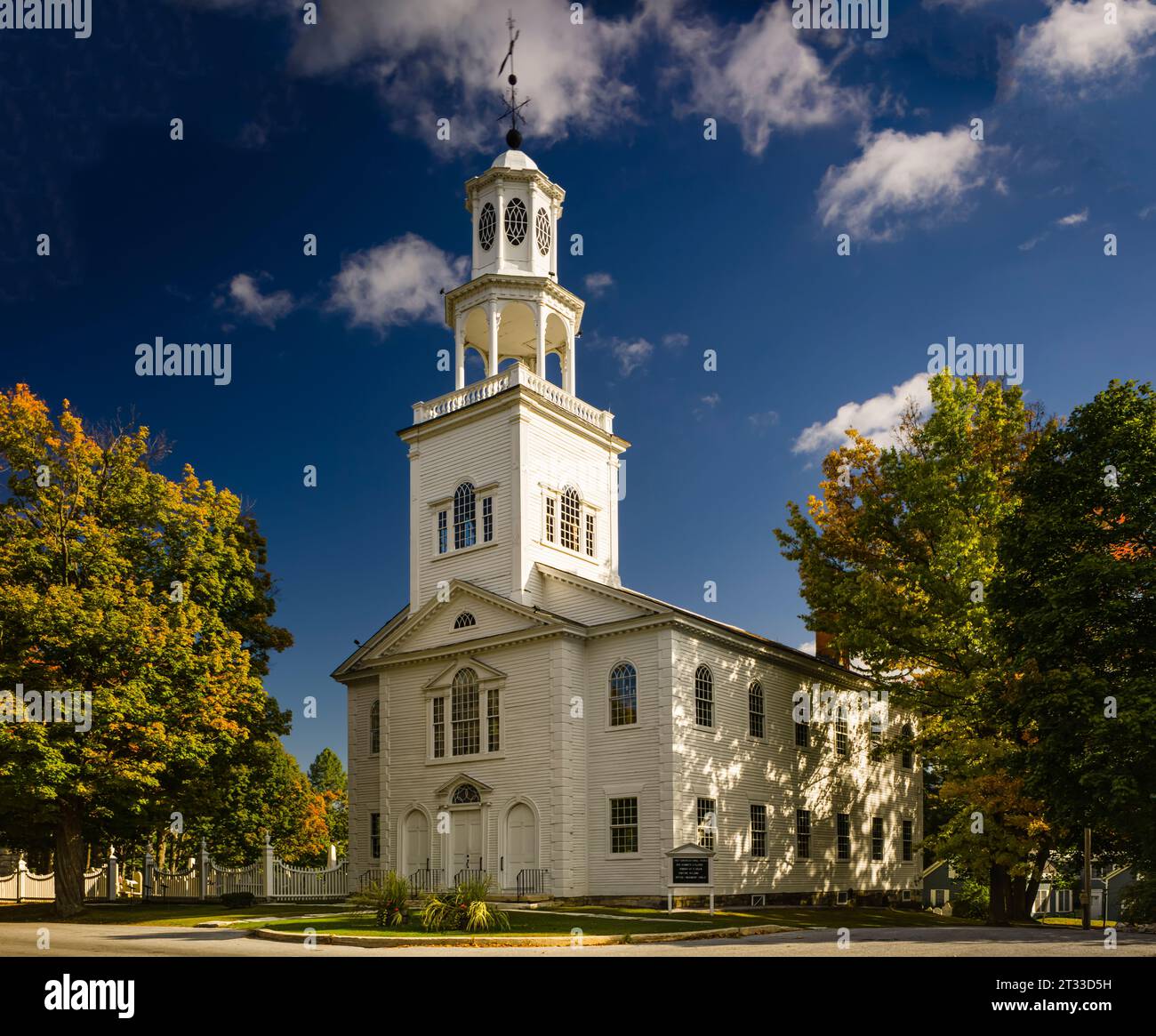 La prima chiesa congregazionale di Bennington   Bennington, Vermont, USA Foto Stock