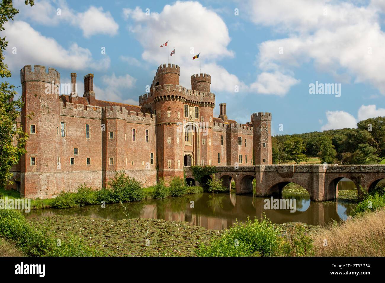 Castello di Herstmonceux, Hailsham, East Sussex, Inghilterra Foto Stock