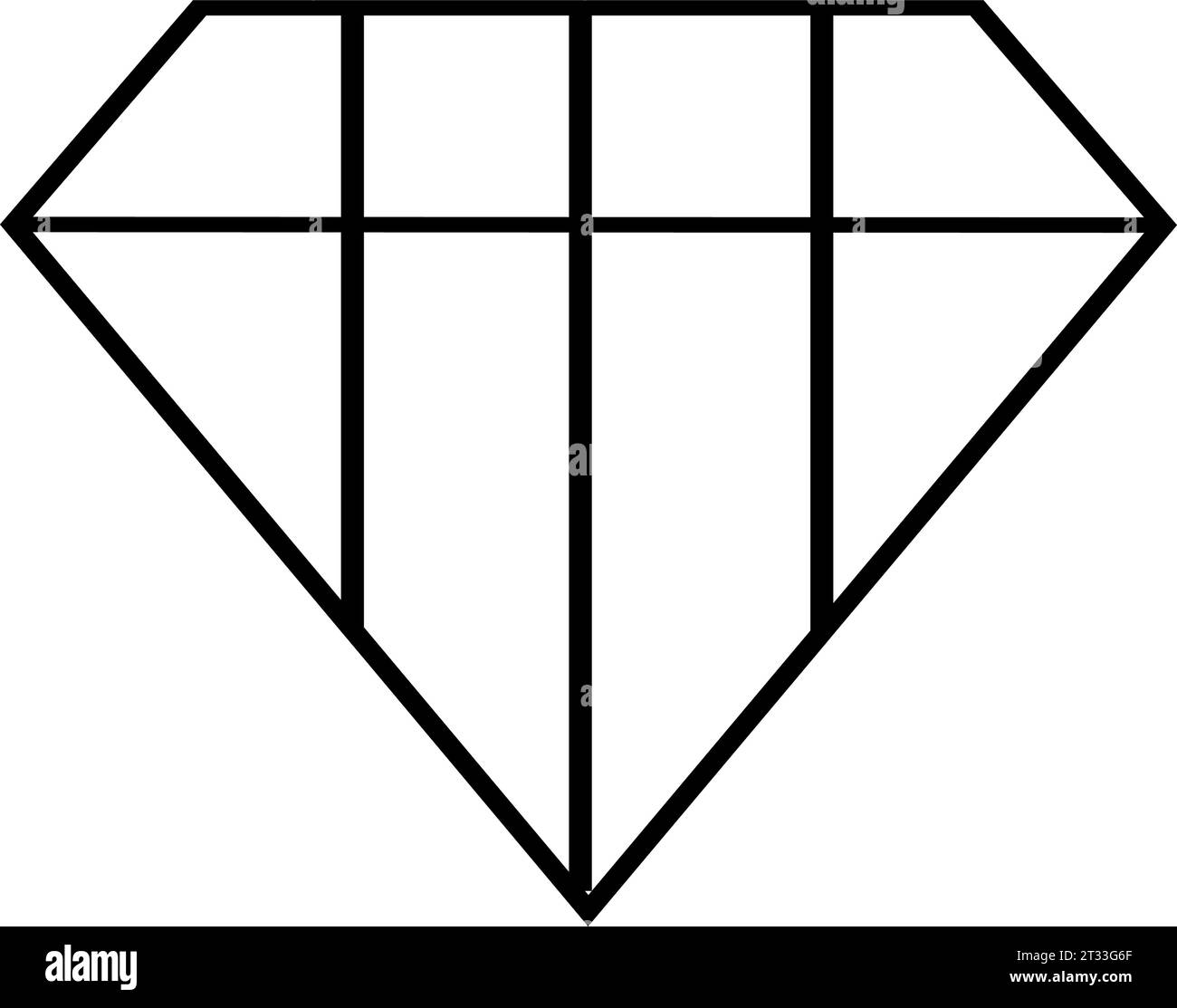 Gemma, icona vettore gioiello. La pietra simbolo, smeraldo per il sito web. Illustrazione del diamante di lusso per applicazioni mobili. Pittogramma smeraldo, diamante. Minimalista Illustrazione Vettoriale