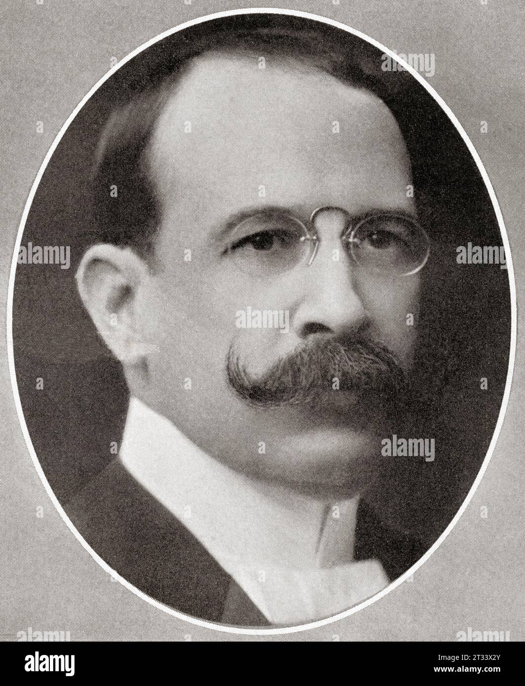 José María Cornelio Figueroa Alcorta, 1860–1931. Avvocato e politico argentino. Presidente dell'Argentina. Da Mundo grafico, pubblicato nel 1912. Foto Stock