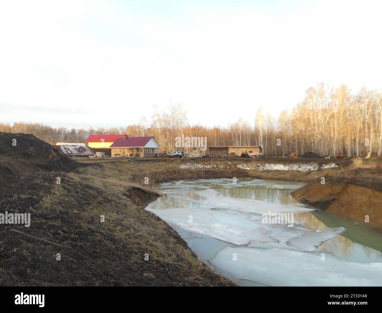 DATA RECORD NON DICHIARATA costruzione di laghetti per giardini acquatici e paesaggi naturali credito: Imago/Alamy Live News Foto Stock