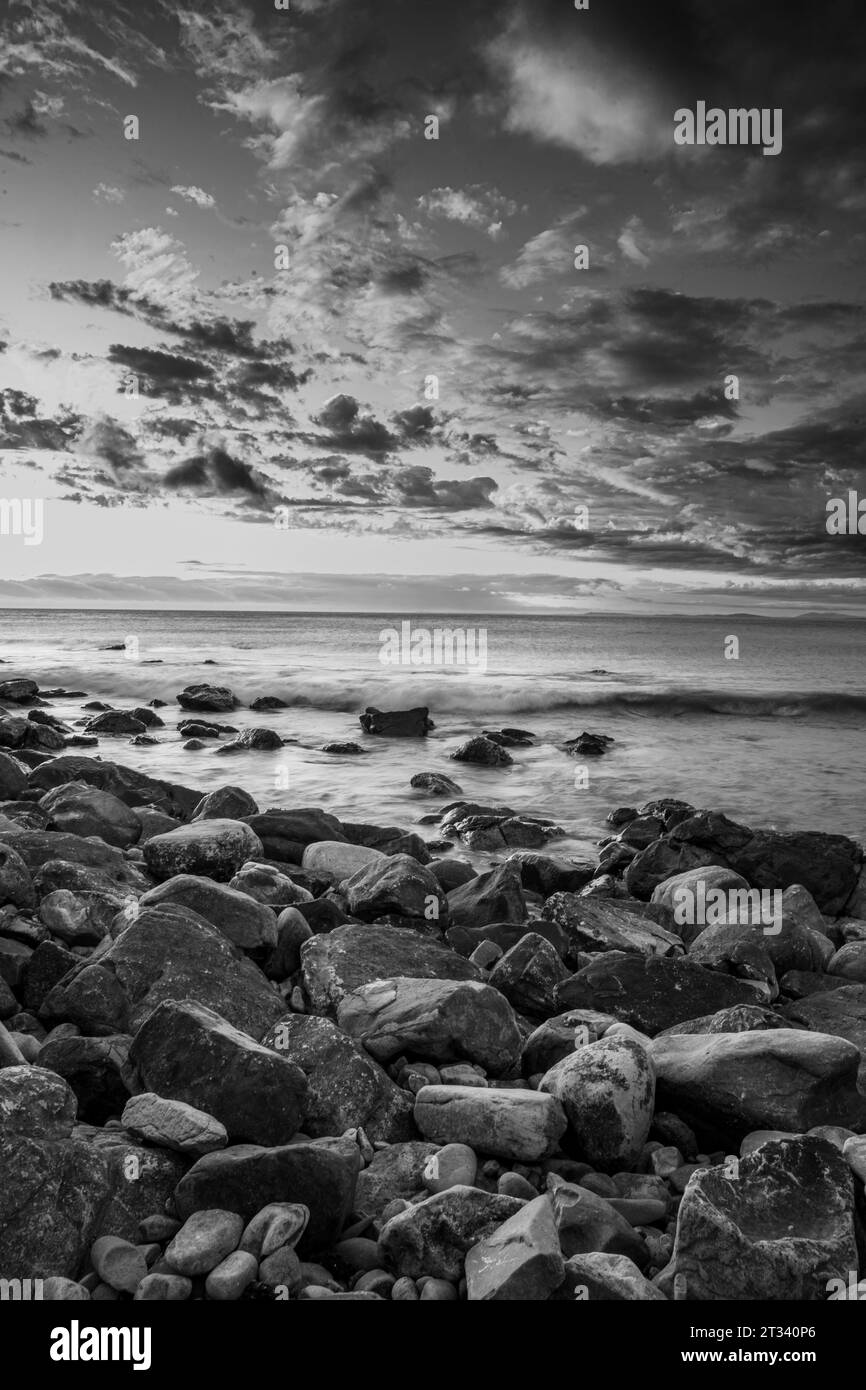 Ocean Portrait BW Foto Stock