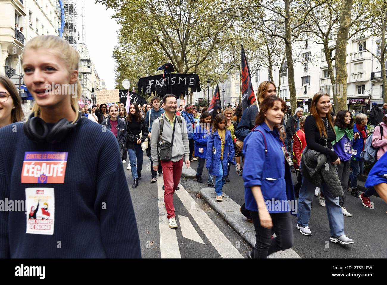 Protesta contro le violenze della polizia a Parigi - 23 settembre 2023 Foto Stock