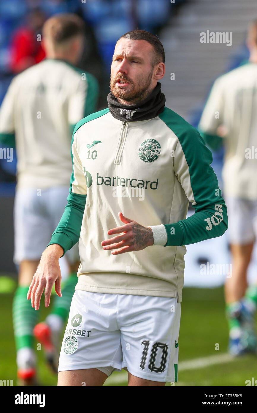 MARTIN BOYLE, giocatore di calcio professionista, attualmente gioca per l'Hibernian Football Club. Immagine scattata durante una sessione di formazione pre-partita. Foto Stock