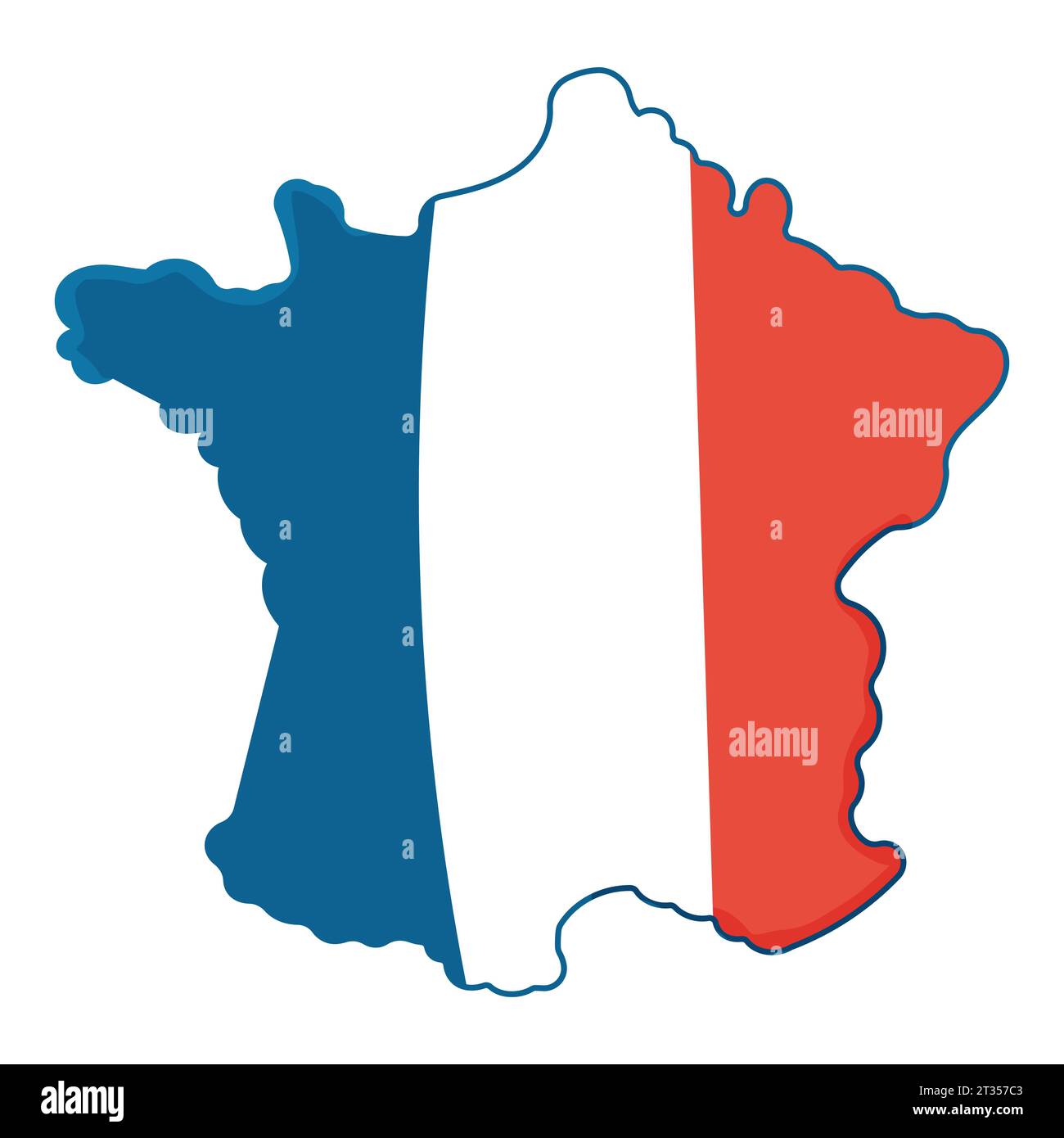bandiera territorio francia paese tricolore icona vettore Illustrazione Vettoriale