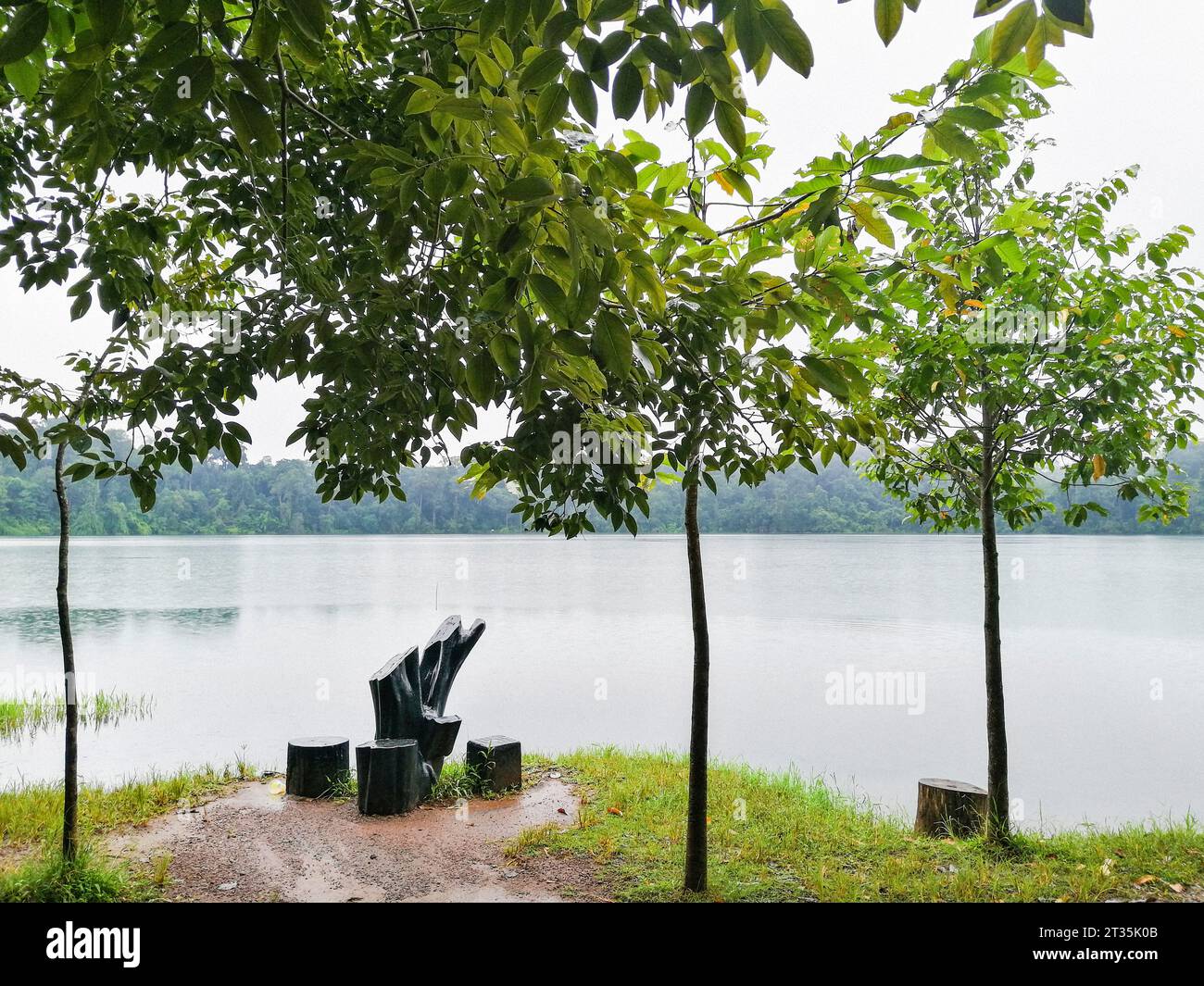 Cambogia, regione di Ratanakiri, Banlung, lago Yeak Loam Foto Stock