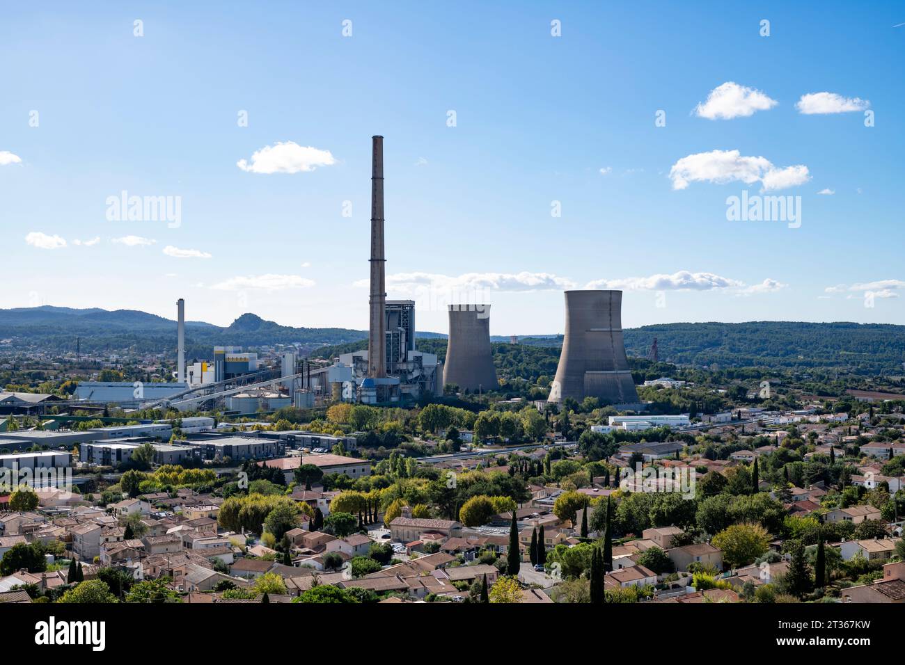 Meyreuil, Francia, 21 ottobre 2023. Provence Power Station o Gardanne Power Station nel dipartimento Bouches du Rhone Foto Stock