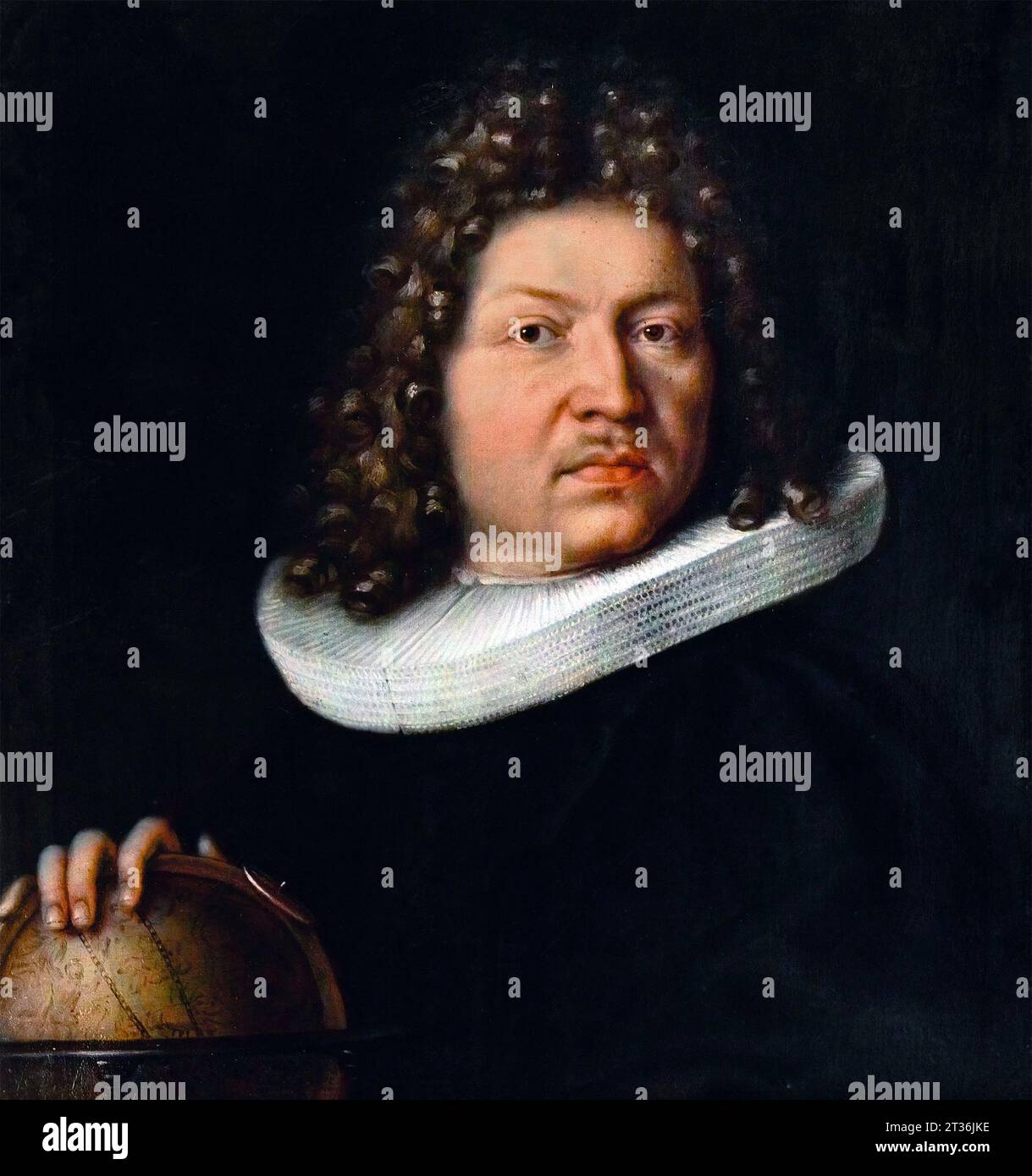 Jacob Bernoulli. Ritratto del matematico svizzero Jacob Bernoulli (noto anche come James o Jacques, 1655-1705), 1687 Foto Stock