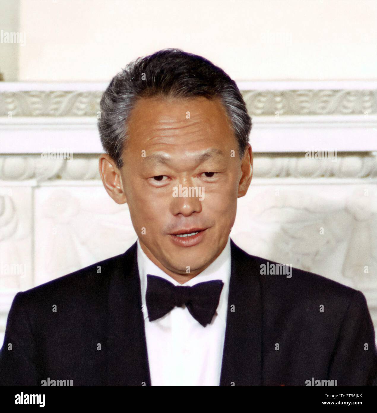 Lee Kuan Yew. Ritratto dell'ex primo ministro di Singapore, Harry Lee Kuan Yew (1923-2015) alla Casa Bianca nel 1975 Foto Stock