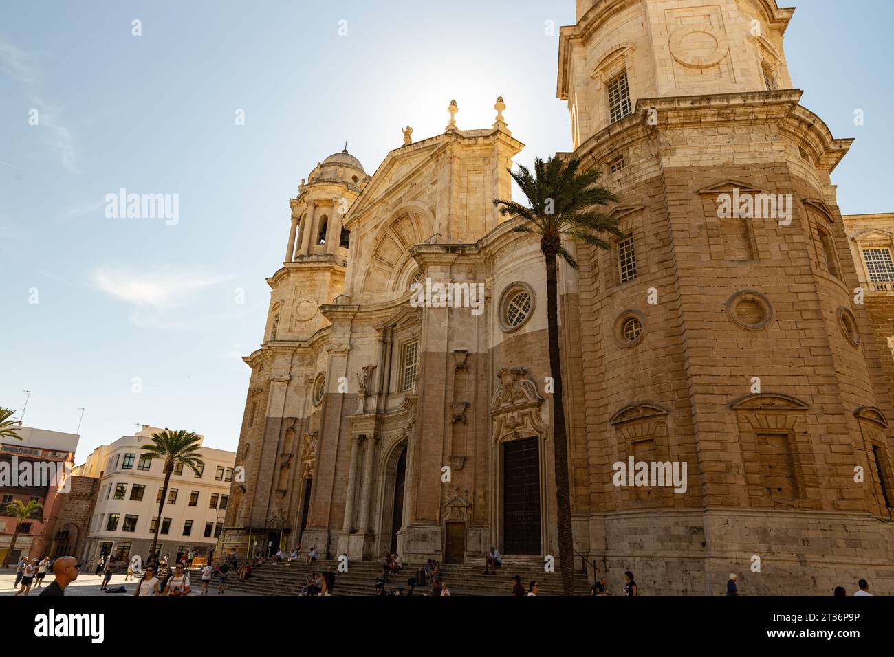 Cattedrale di Santa Croce sul mare a Cadice Foto Stock