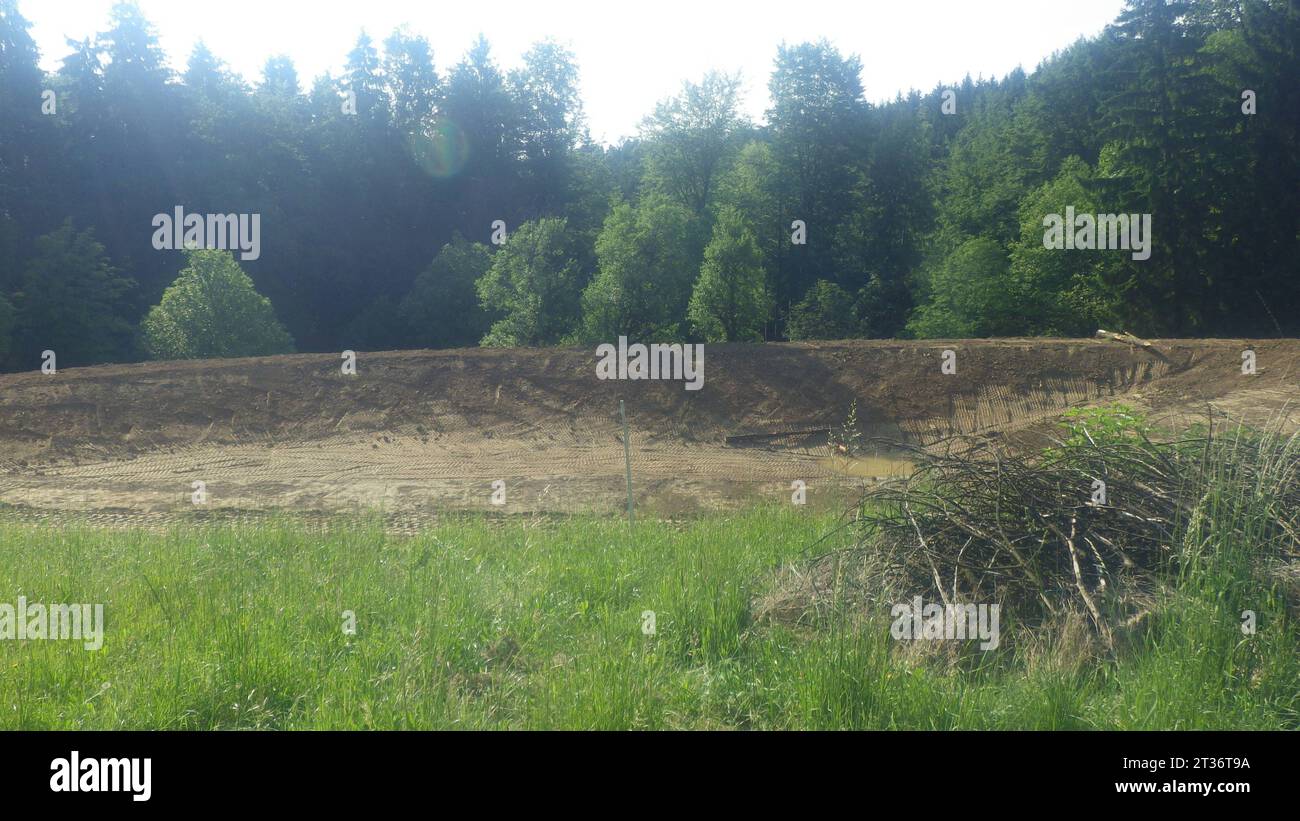 Costruzione di laghetti per la progettazione di giardini acquatici stagno e paesaggio naturale credito: Imago/Alamy Live News Foto Stock