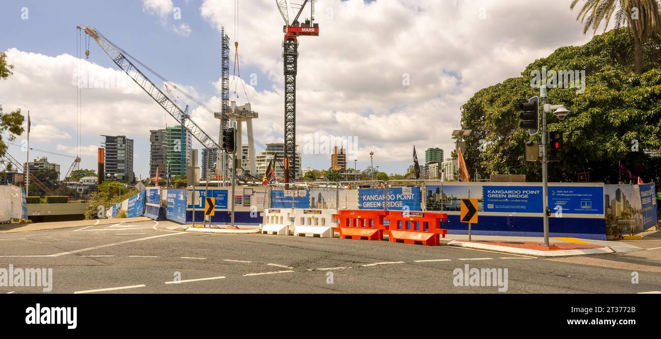 Nuovo ponte per Kangaroo Point per escursionisti e ciclisti , Brisbane, Queensland, Australia Foto Stock