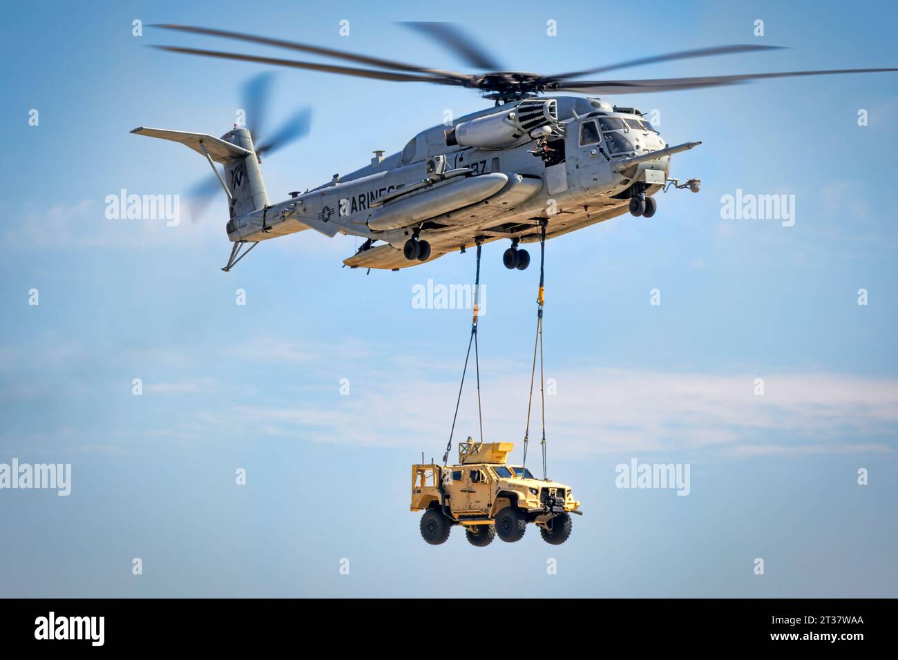 Miramar, California, USA - 23 settembre 2023: A Marine Corps CH-53, during the Marine Air Ground Task Force (MAGTF) Demstration at the 2023 America's Foto Stock