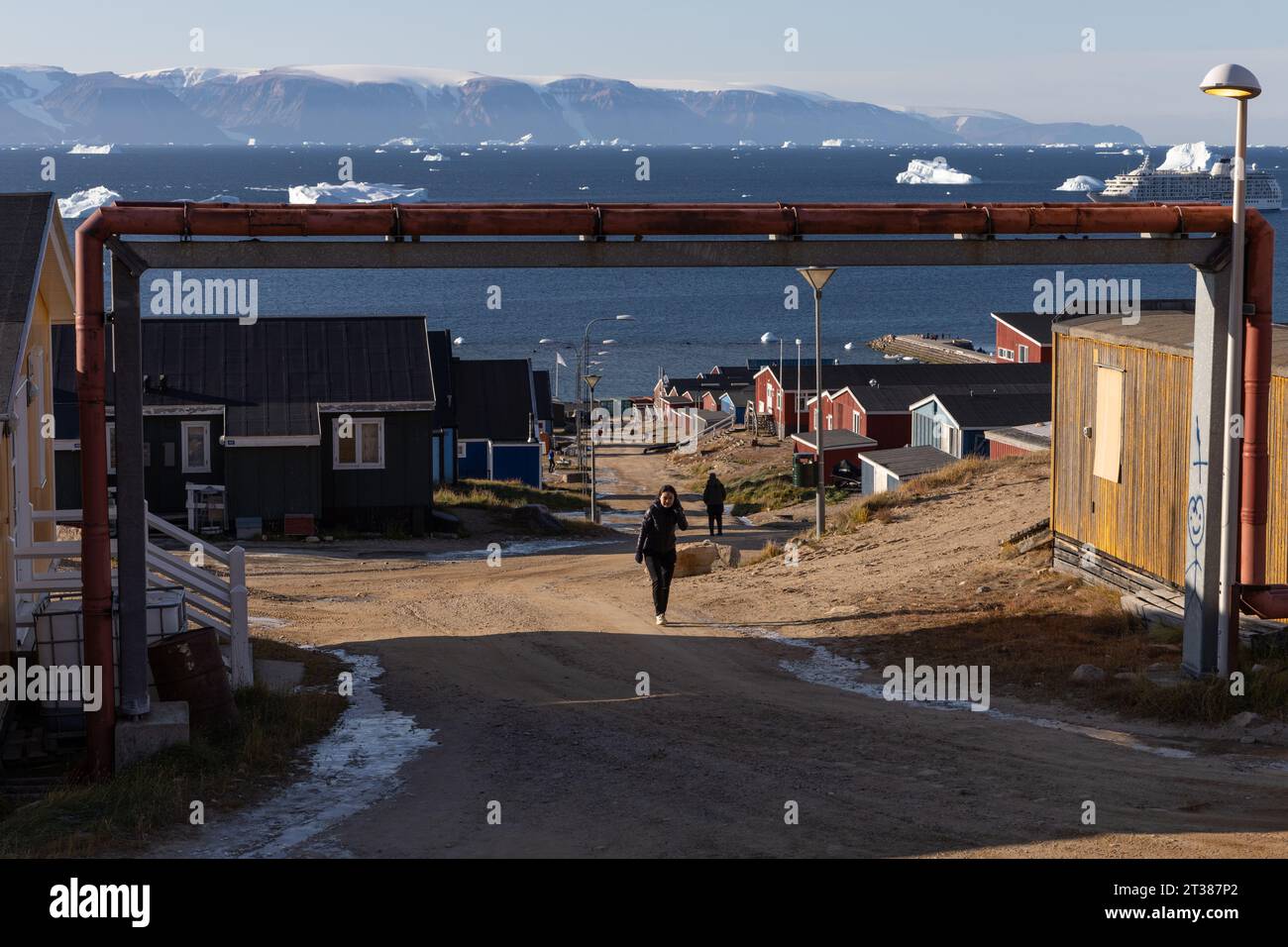 Qaanaaq, Groenlandia Foto Stock