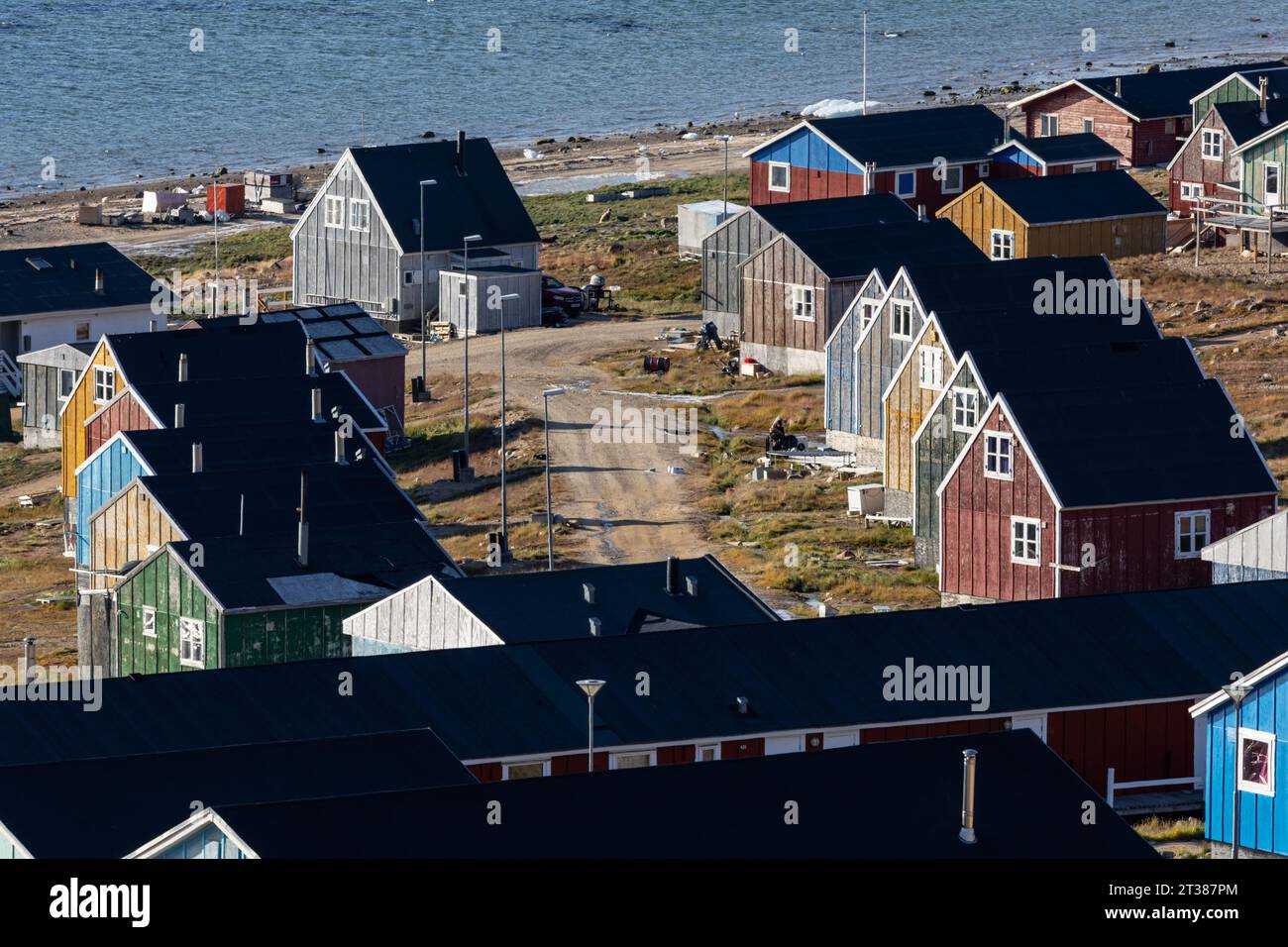 Qaanaaq, Groenlandia Foto Stock