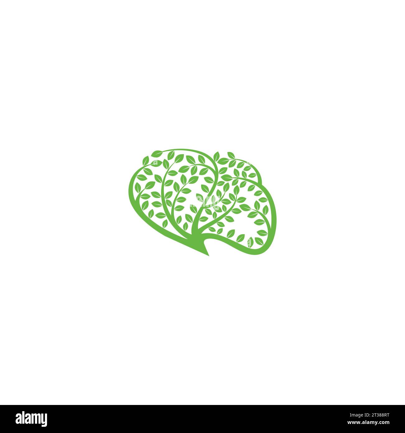 Logo Brain con design Tech Connect Illustrazione Vettoriale