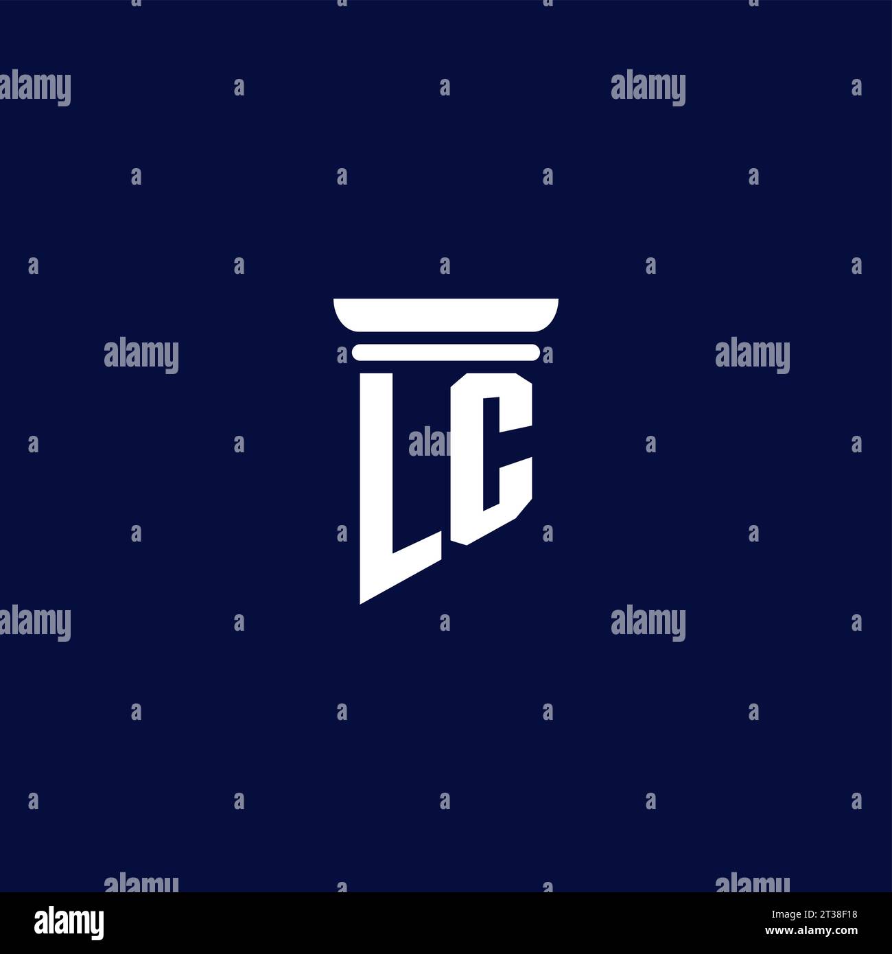 Logo del monogramma iniziale LC per lo studio legale Illustrazione Vettoriale