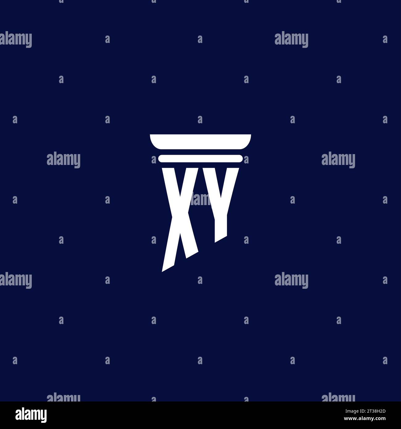 Logo monogramma iniziale XY per lo studio legale Illustrazione Vettoriale
