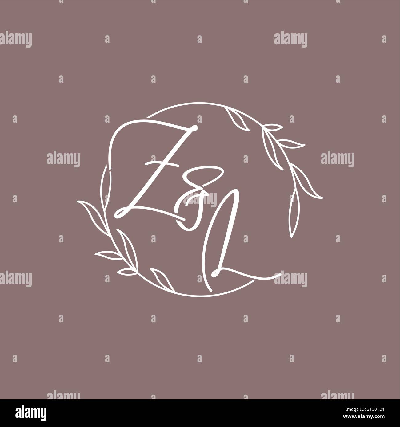 Sigle nuziali monogramma logo idee grafica vettoriale Illustrazione Vettoriale
